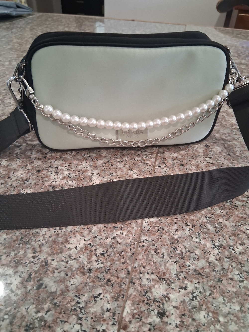 PRADA Parfums GWP  Pale Green Chain-Handle Women's Crossbag .